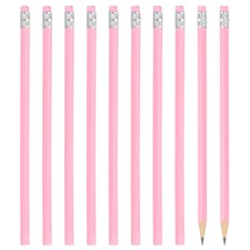 Round Pencils, 48 Pack HB Graphite Pencils with Eraser Wood Pencils, Pink