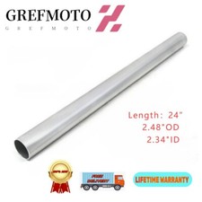 Aluminum Round Tube Seamless Straight Pipe 2.48" OD X 2.34" ID X 24"L