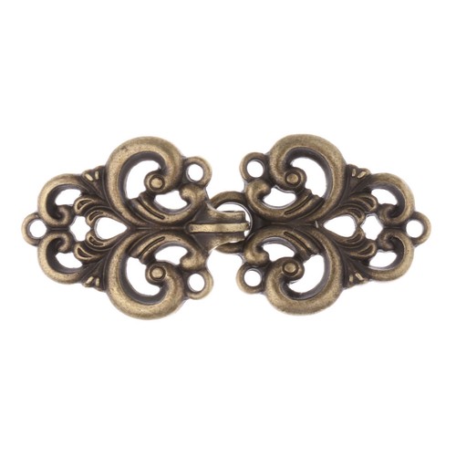 5 Pair Swirl Flower Cape Cloak Clasp Fasteners Filigree Cardigan Clip Button Pin - Picture 6 of 34