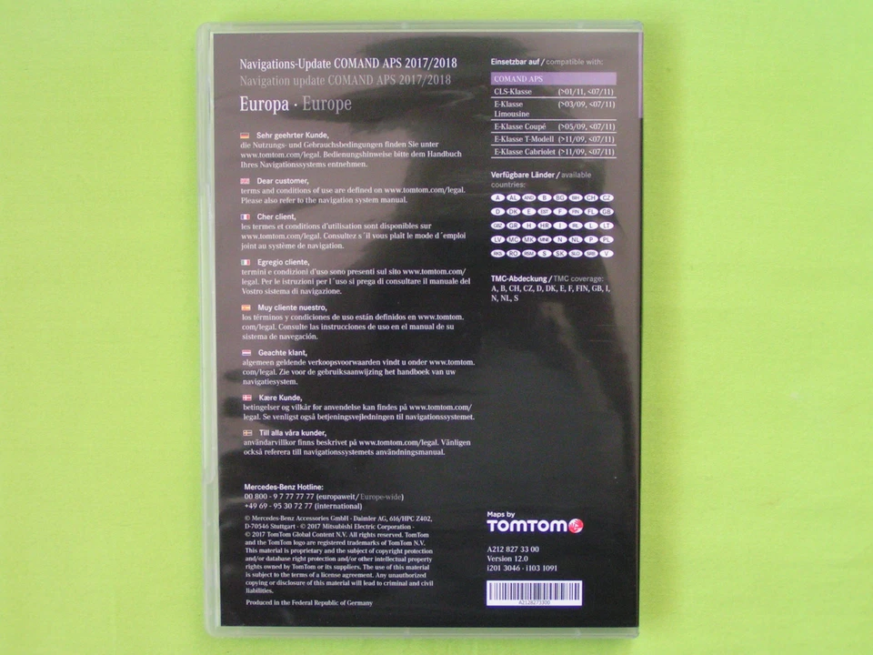 DVD NAVIGATION MERCEDES BENZ COMAND APS 2018 E CLS KLASSE HELLVIOLETT NTG 4-212 - Bild 2 von 4