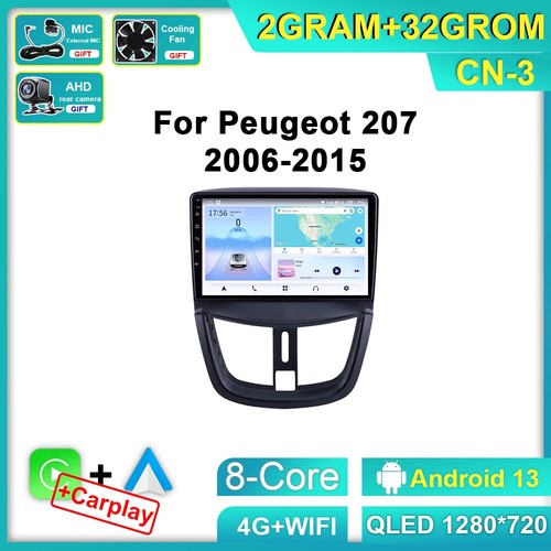 Android Auto 4G CarPlay GPS per Peugeot 207 207CC 2006-2015 Radio Multimediale - Foto 31 di 32