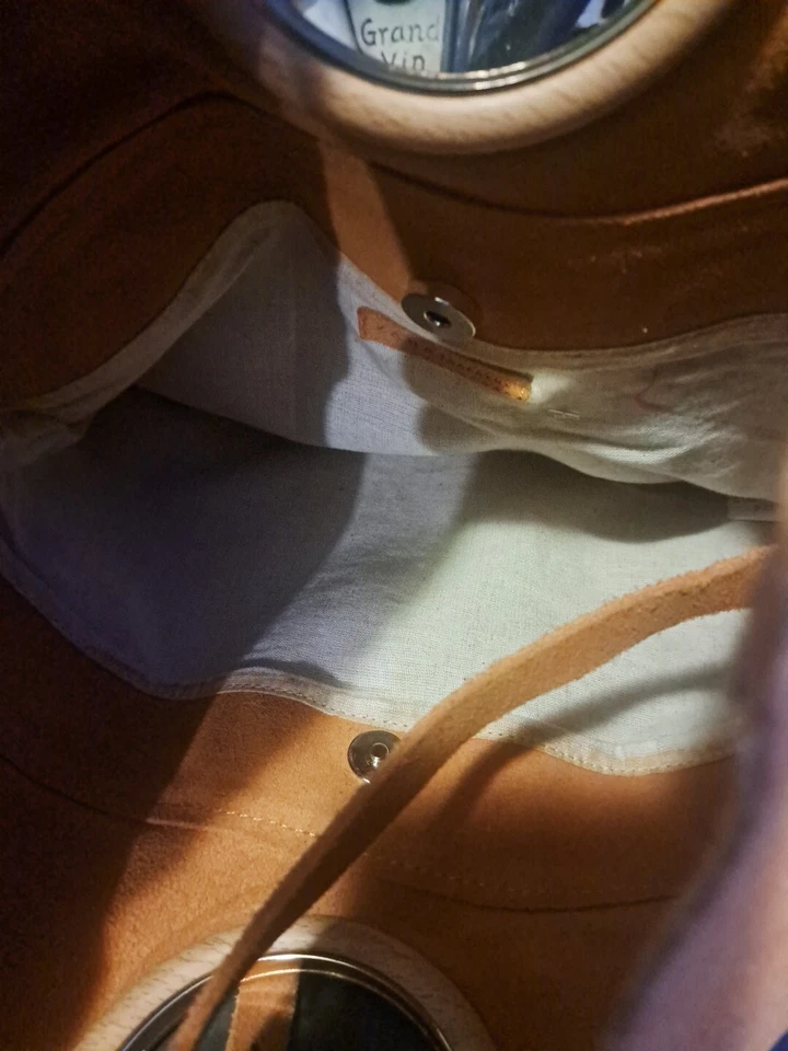 Bandolera Zara Trafaluc Amarillo Mostaza Gamuza Plateada Asa Redonda  Foto 4 de 4