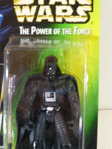 Star Wars 1997 POTF Darth Vader mit Lichtschwert Green Card NOC! - Bild 10 von 12
