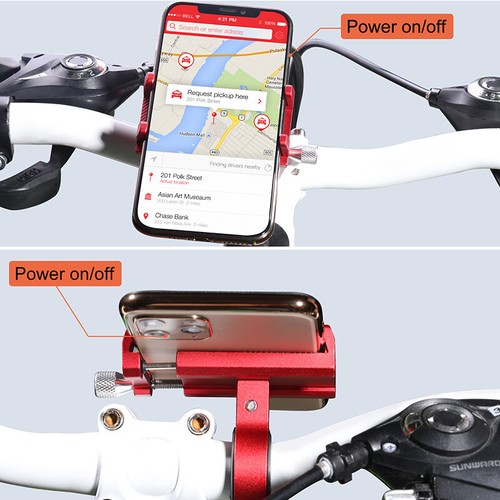 Aluminiumlegierung 360° Motorrad Fahrrad Lenker Halterung Handy Halter USA - Bild 10 von 50
