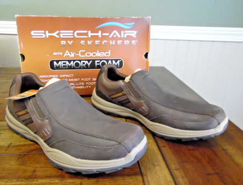 Skechers Skech Air Elment - Brencen Mens Slip On Dark Brown Size 12 65000 - Afbeelding 1 van 14