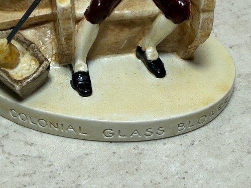Sebastian Miniature COLONIAL GLASS BLOWER Copyright 1957 Signed w/ Box - Picture 10 of 14
