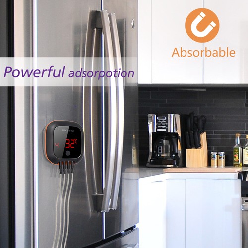 Digitale Bluetooth Kochthermometer IBT-4XS Sonde Probe C/F Grill BBQ Oven DE C/F - Bild 33 von 37