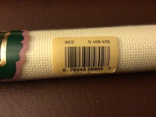 2 Charles Craft Cross Stitch Aida Fabric 14 Ct 15"x18" Platinum and White, NEW - Picture 3 of 4