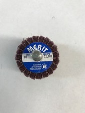 Qty 10- Merit 66261128217 Mini Wheel 1" x 1.25"  Grit 80