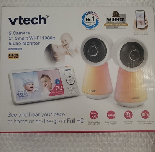 Vtech 2-Camera 5in Smart WIFI 1080p Pan & Tilt Monitor RM5856-2HD BRAND NEW - Picture 1 of 9