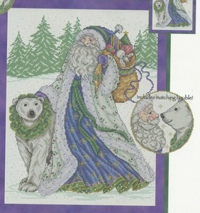 Father Frost Santa Christmas Polar Bear Elliott Counted Cross Stitch Pattern Ebay
