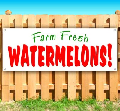 FRESH WATERMELONS Advertising Vinyl Banner Flag Sign Many Sizes