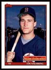 1991 Topps Major League Debut 1990 Tim Naehring Boston Red Sox #113