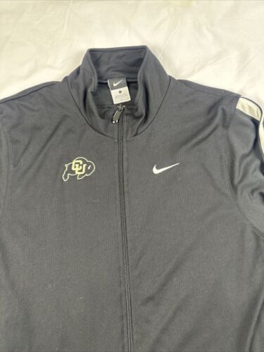 Colorado Buffaloes Nike Men's Full Zip Warm Up Long Sleeve Black Prime EUC - Picture 2 of 7