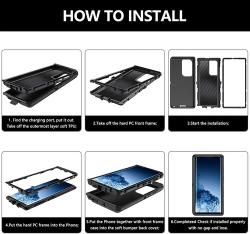 Funda protectora azul para Samsung Galaxy S25/S25+/25 Ultra clip para cinturón se adapta a Otterbox - Imagen 6 de 9