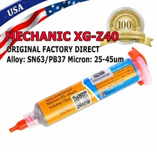 MECHANIC XG-Z40 10cc Syringe Solder Paste Flux Sn63/Pb37 25-45um 10cc Tested