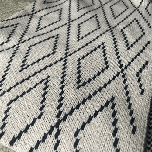 Oliver by Escio Open Front Diamond Cardigan Sweater Women XL Multicolor Geo Long - Picture 3 of 8