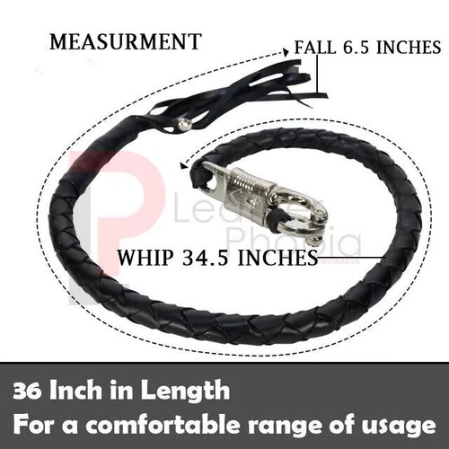 Biker Whip 36" Motorcycle Get Back Whip, Handlebar Accessories for Motorbike - Picture 2 of 10