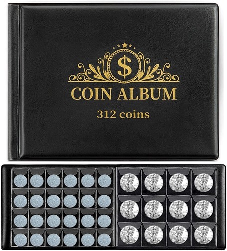 312 Stück Münzalbum Münzsammlung Aufbewahrung Sammelalbum Euro Münzen Organizer - Bild 24 von 24