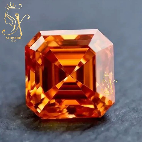 Asscher Cut Moissanite Stone Multicolor Loose Diamond Test Passed Gemstones VVS1 - Picture 35 of 35