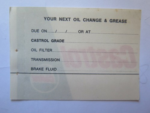 CASTROL PETROL OIL TRANSFER STICKER in UNUSED CONDITION 1960s - Picture 2 of 2