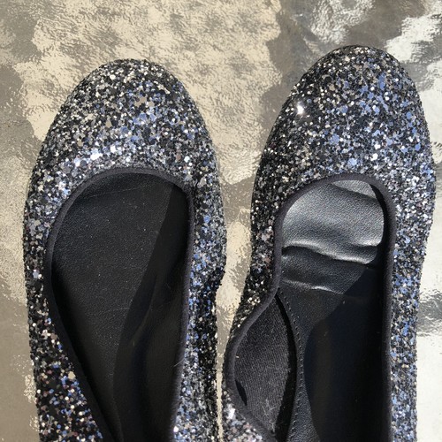 J. Crew Silver & Black Glitter Ballet Flats Size 6 Women's - 第 8/12 張圖片