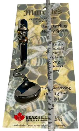 Biene schillernder Honiglöffel Draht umwickelt Perlen Akzent Bear Hill Studio - Bild 13 von 16