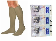 Jobst Supportwear Mild Compression 8-15mmHg Dress Knee High Socks LOT S Khaki 