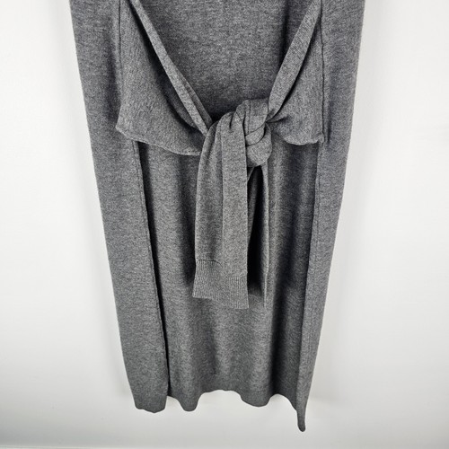 Country Road Dress Womens Size M Grey Wool Blend Midi Sleeveless Tie Up Waist - Picture 4 of 8