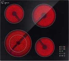 Built-In 24-in 4 Elements Radiant Surface Corded Electric (Hard Wire) Cooktop