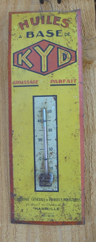 Glaçoide Thermometre huiles KYD Marseille Automobilia