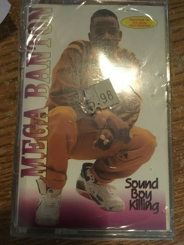 Mega Banton Sound Boy Killing rare maxi cassette tape sealed 3 mixes brand new!