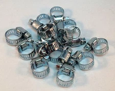 15 Pcs Stainless Steel Drive Hose Clamps  Worm Clips 3/8"-1/2"(8-12 mm)