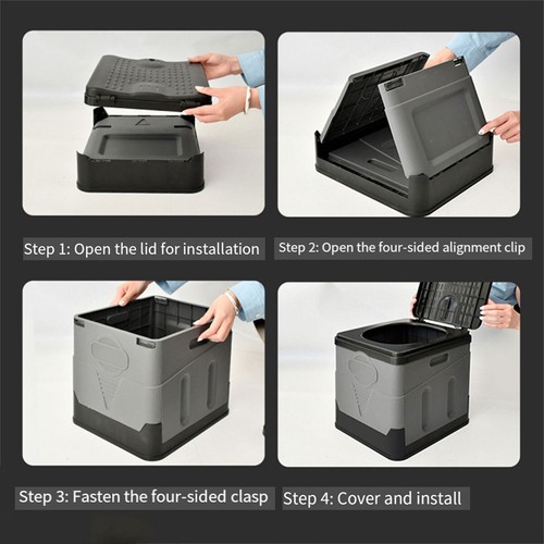 Portable Folding Car Toilet Outdoor Travel Emergency Plastic Lightweight Toilet - Picture 8 of 21