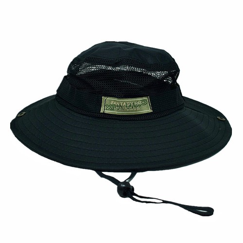 Summer Boonie Caps Bucket Hats Sun Wide Brim Mesh Top Cotton Fishing Outdoor Cap - Picture 10 of 22
