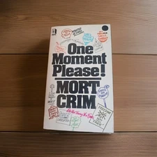 One Moment, Please! (Mort Crim) 1972 SIGNED Paperback Book Softcover Novel Pb Sc