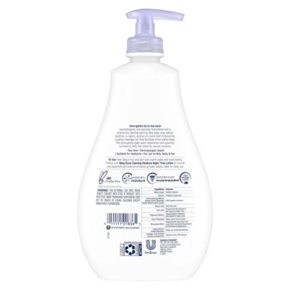 Jabón corporal y champú Baby Dove Calming Moisture, hipoalergénico 20 oz Foto 2 de 4