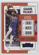 2021-22 Panini Contenders Game Ticket Blue 17/49 DeAndre Ayton #19 0c6