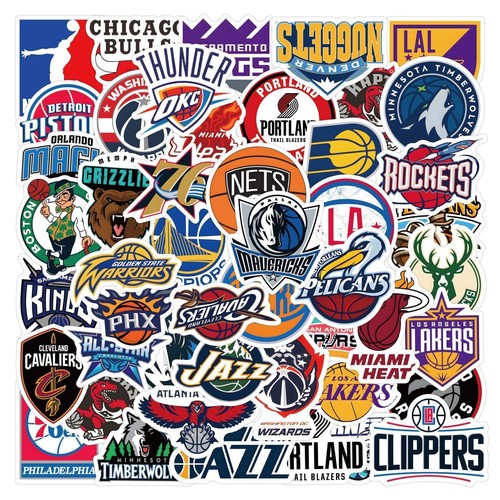 60 NBA Team Logo Collection Cartoon Graffiti Stickers - Picture 8 of 16