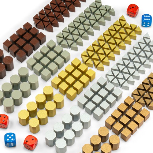 5 Sätze Risiko Holzfiguren 300 Spielfiguren Set 5 Spieler Infanterie aus Holz - Bild 10 von 18