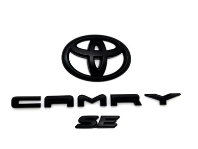 #ad NEW 3PS 2018 2024 TOYOTA CAMRY SE Gloss Black EMBLEM OVERLAY KIT 8th gen CAMRY $23.49