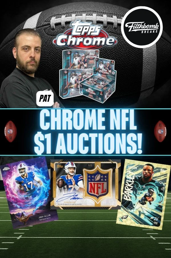$1 AUCTIONS - TOPPS CHROME NFL RANDOM TEAMS W/ PAT!!