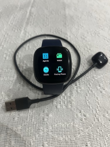Fitbit Versa 3 With Dark Blue Band & USB Charger - Picture 5 of 7