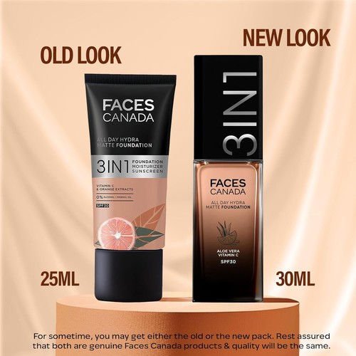 FACES CANADA All Day Hydra Matte Foundation| 3-in-1 Foundation+Moisturizer +25ml - Picture 17 of 38