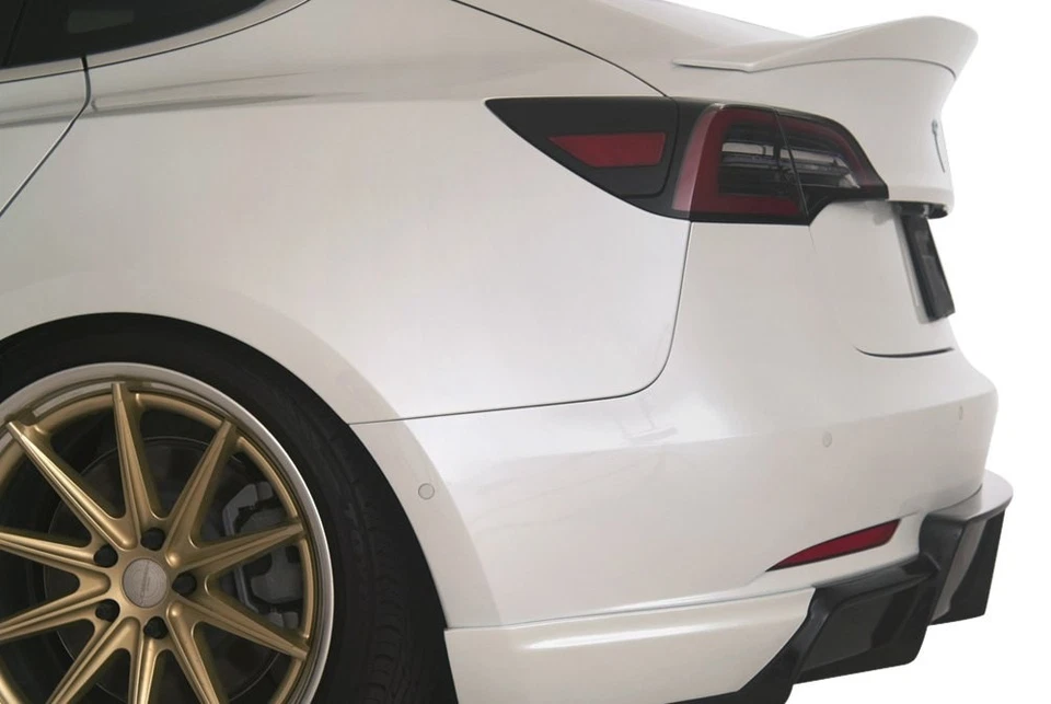 For Tesla 3 18-23 Duraflex GT Concept Style Fiberglass Rear Diffuser Unpainted Foto 2 de 4