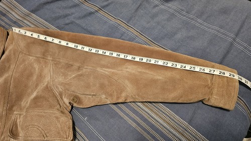 Vintage Levis Western Suede Leather Bomber Jacket Mens Med Brown Aztec Lined - Picture 6 of 12