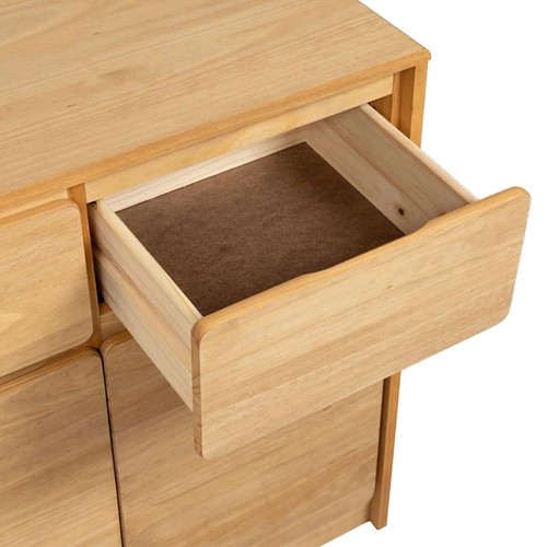 Sideboard Storage Cupboard Highboard Side Cabinet Oak Solid Wood Pine vidaXL - Picture 7 of 9