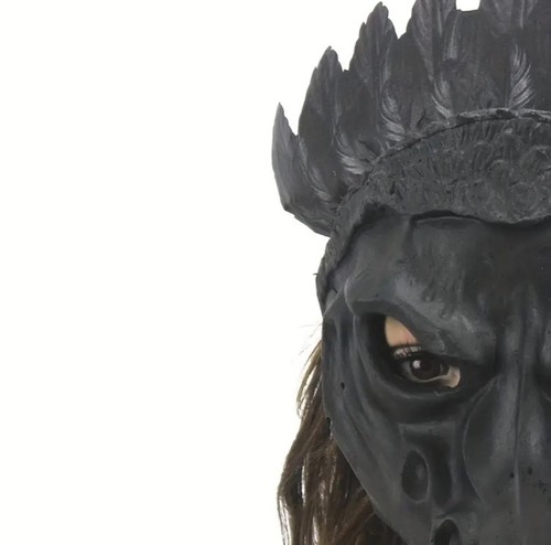 Half Face Halloween Crow Mask Dress-up Half Face Creative Crow Masque - Picture 7 of 8