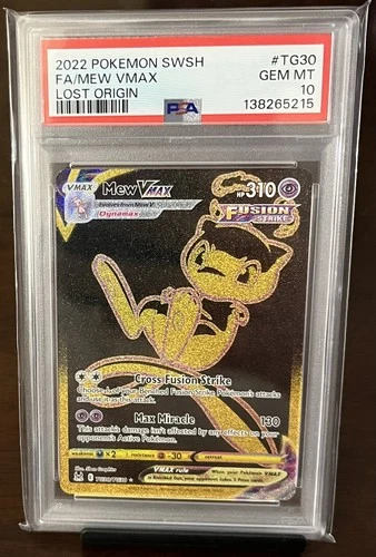 2022 POKEMON SWORD & SHIELD LOST ORIGIN #TG30 FULL ART/MEW VMAX PSA 10