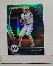 2021 Prizm Draft Picks Zach Wilson RC #105 Green Prizm Rookie New York Jets H1